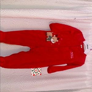 Little Me - My 1st Christmas Velour Christmas PJs
